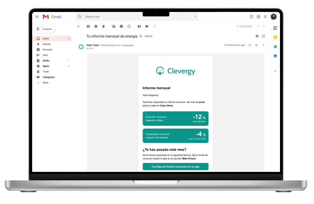clevergy monthly report