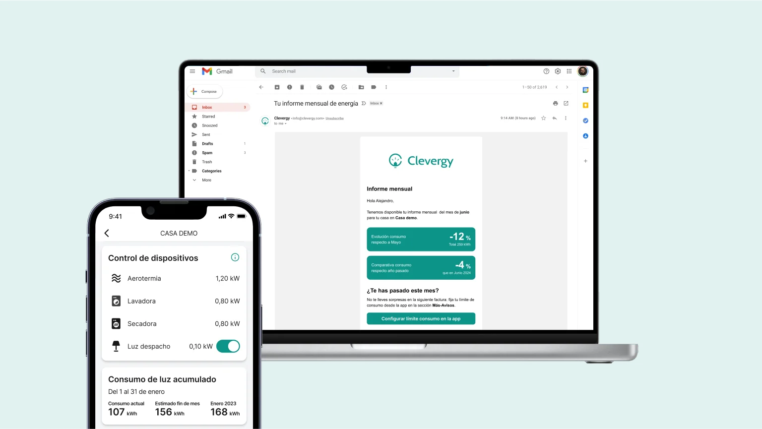 Informes mensuales de consumo e integración con Shelly
