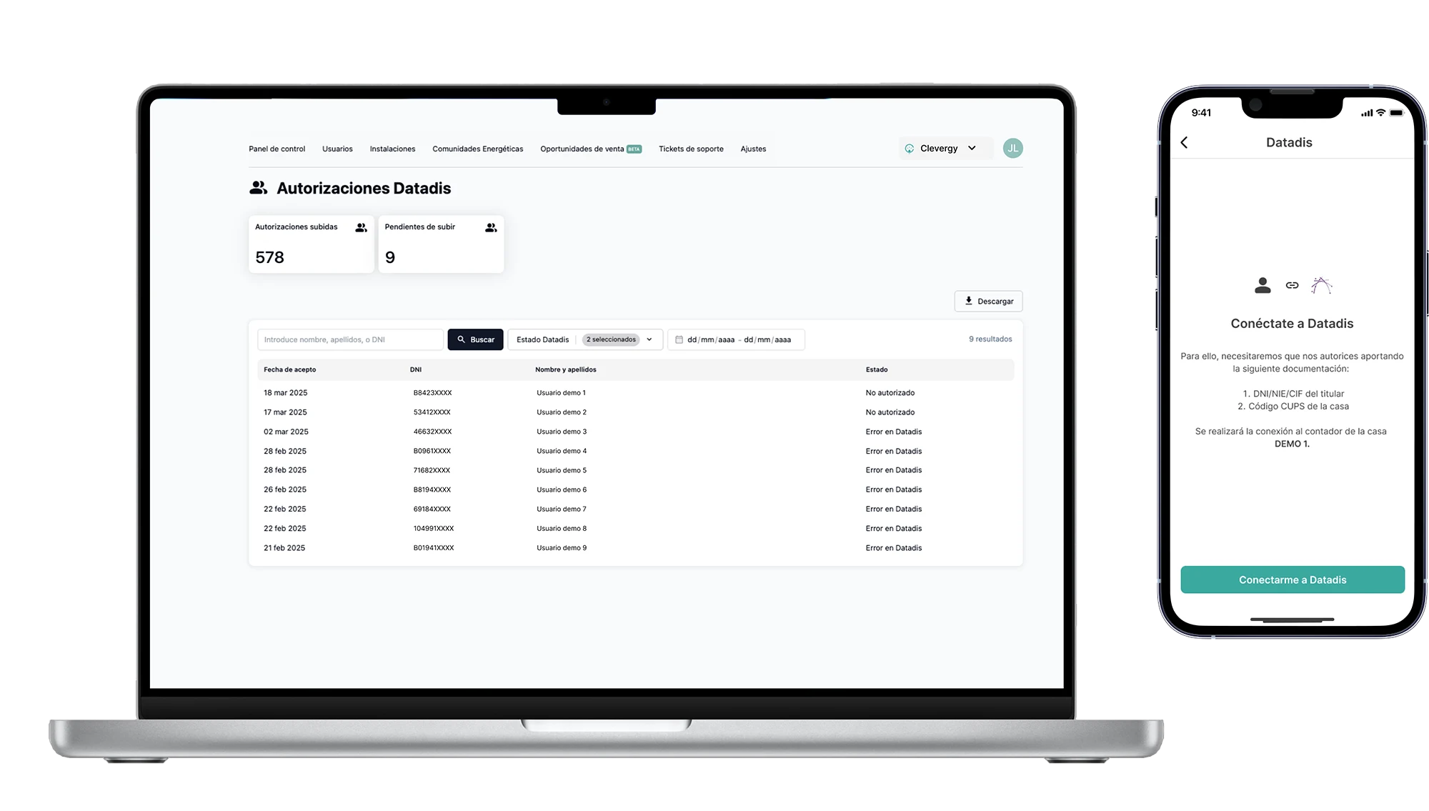 integracion datadis clevergy