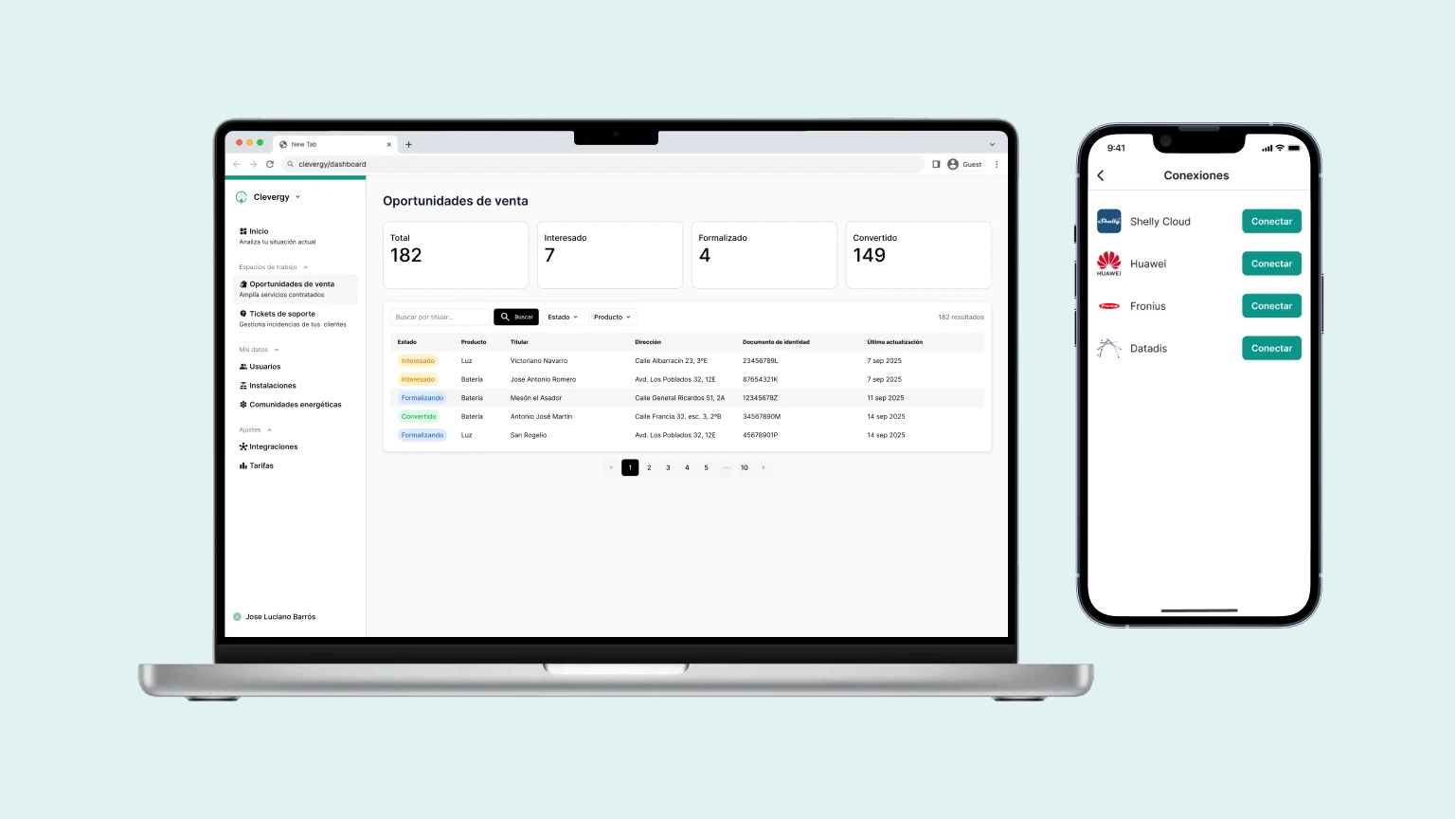 Nueva funcionalidad de oportunidades de venta e integración con Fronius